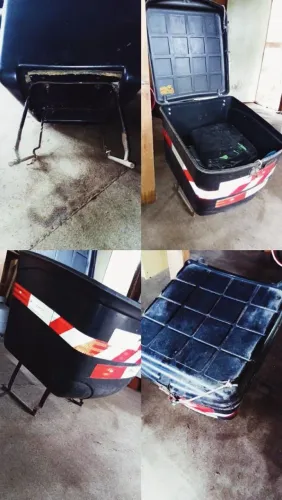 Bau de moto vai com uma capa de chuva junto!