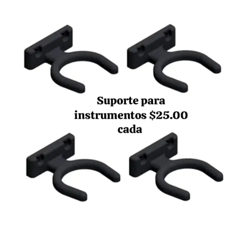 Suporte de parede para instrumentos musicais -Descrição abaixo