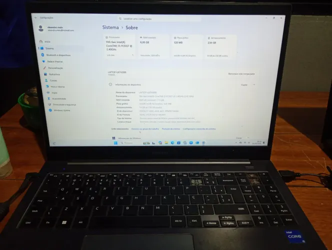 Notebook Samsung com defeito