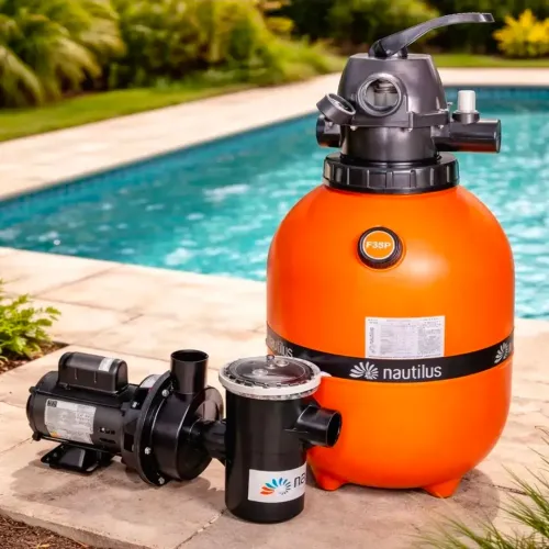 Kit bomba + filtro F350p Nautilus para piscinas até 29000lt