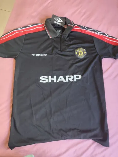 Camisa Manchester United Preta 1998/99 Retrô - Sharp Umbro<br>