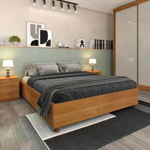 Cama casal e colchão