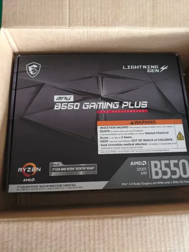 Placa mãe Msi MPG B550 gaming plus  AMD AM4 ATX DDR4 