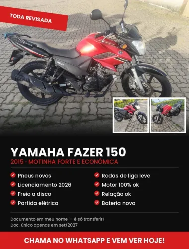 Fazer Ys 150 ESD ... Zerada