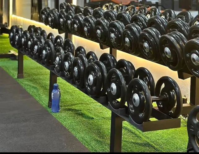 Kit de DUMBELL emborrachado de 12 a 30KG mais suporte!