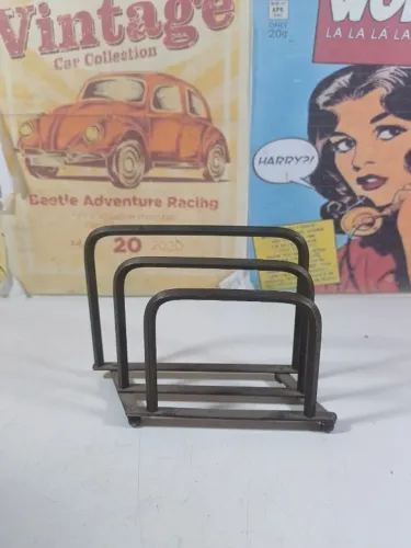  organizador de mesa vintage de metal estilo Art Deco