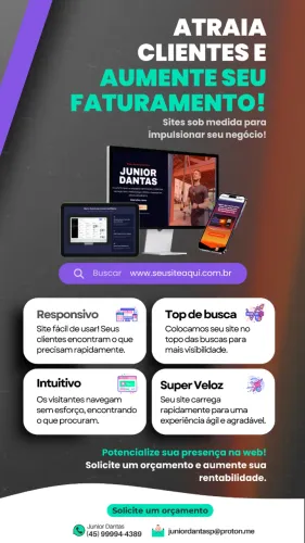 Site completo para autônomos e pequenos negócios
