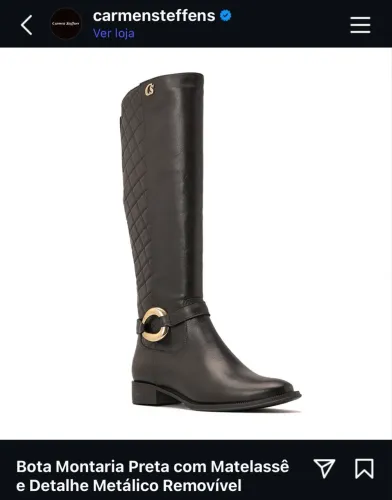 Vende se bota Carmem steffens usado apenas 2 vezes