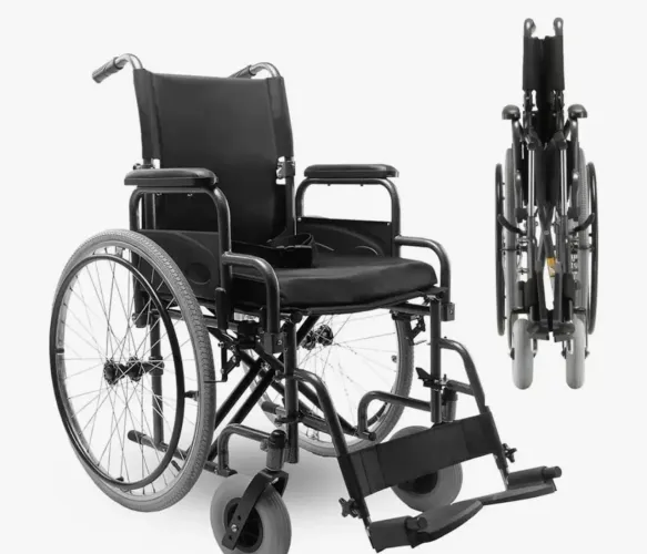 Cadeira de Rodas Aço Dobrável até 120 Kg D400 Dellamed - Tamanho 46
