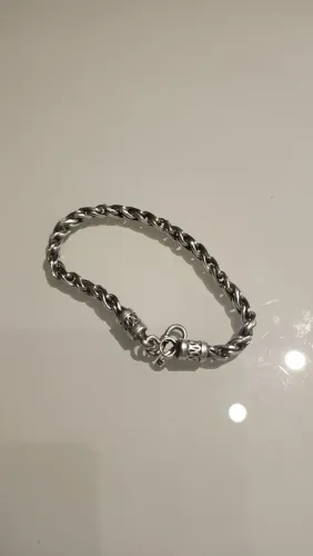 Pulseira de Prata de Bali Ponto Peruano - Prata 925