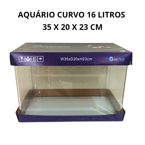 Aquário Completo 16 Litros Curvo