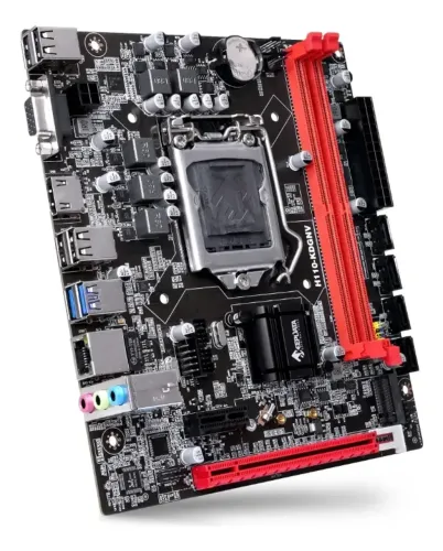 Placa Mãe Keepdata H110-kdgnv Lga 1151 Giga/nvme/hdmi H110m Cor Preto