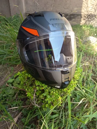 Capacete Peels Icon Preto com vermelho - Tamanho 58