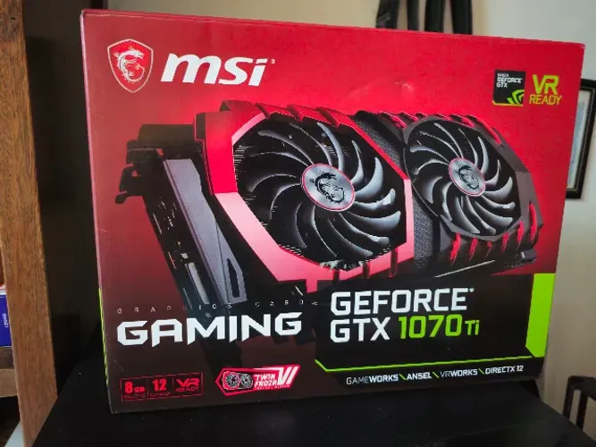 Placa De Vídeo Msi Geforce Gtx 1070 Ti 8gb Gaming Dx12