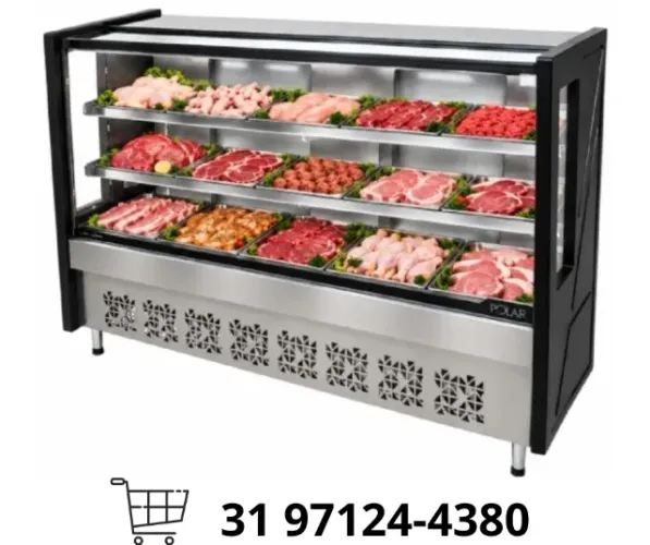 Balcão Avícola 1,75M Preto Polar Novo