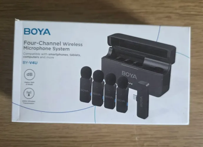 Microfone de lapela sem fio BOYA BY-V4U