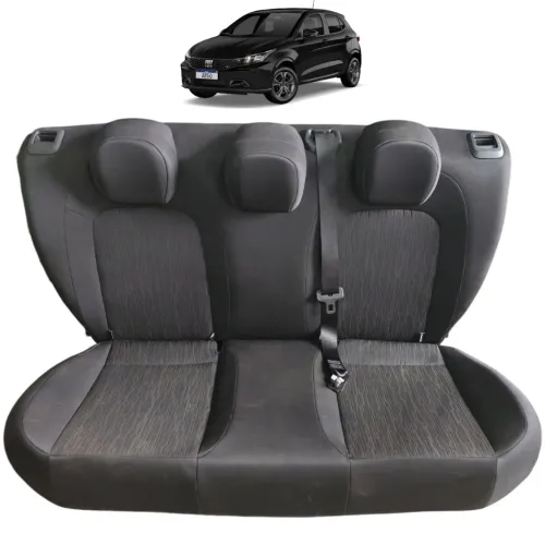 Par Banco Tecido Assento Traseiro Fiat Argo 2022 2021 2020  - Preto