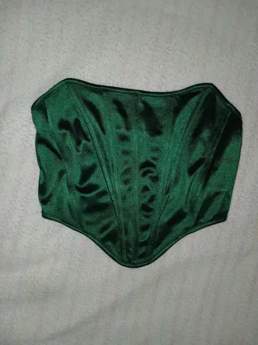  Cropped Shein estilo corset verde