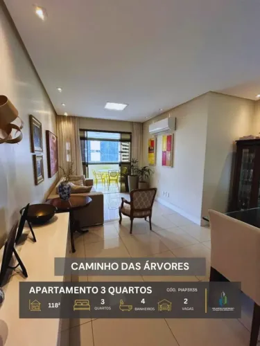 APARTAMENTO NASCENTE 118m² 3 QUARTOS 2 SUÍTES VARANDA 2 VAGAS INFRA VENDE CAMINHO DAS ÁRVO