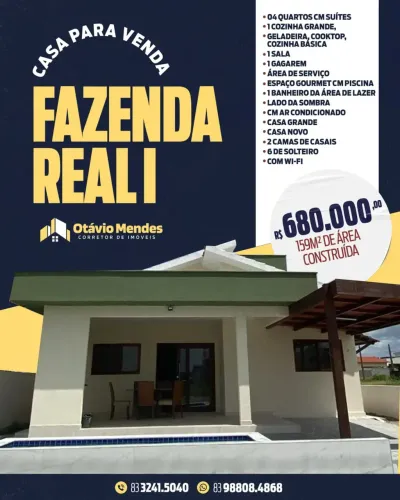 Imóvel para venda possui 159 metros quadrados com 4 quartos em Centro - São Miguel de Taip