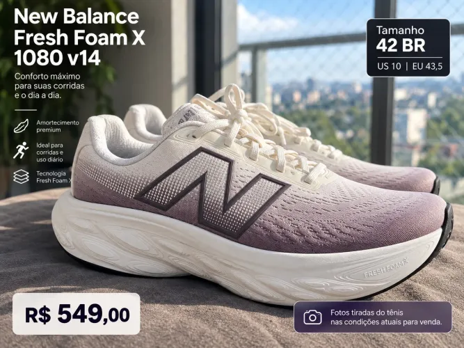 New Balance 1080 v14 - tamanho 42