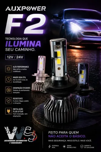 Par de lâmpadas led h1 h4 h7 h11 vários modelos e potência consulta