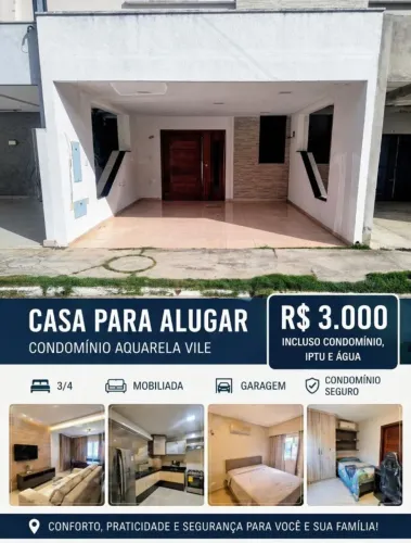 Casa Em Condomínio No Papagaio - 3 quartos