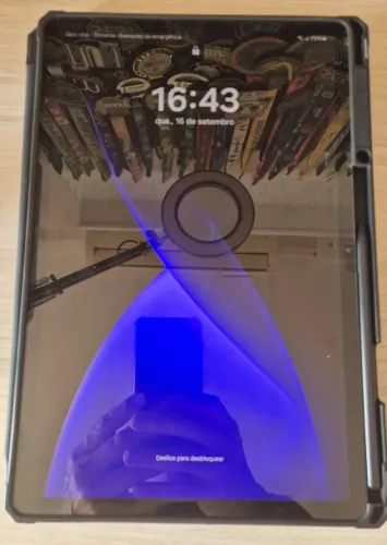 Tablet Samsung Galaxy TAB S7 FE com capa e película