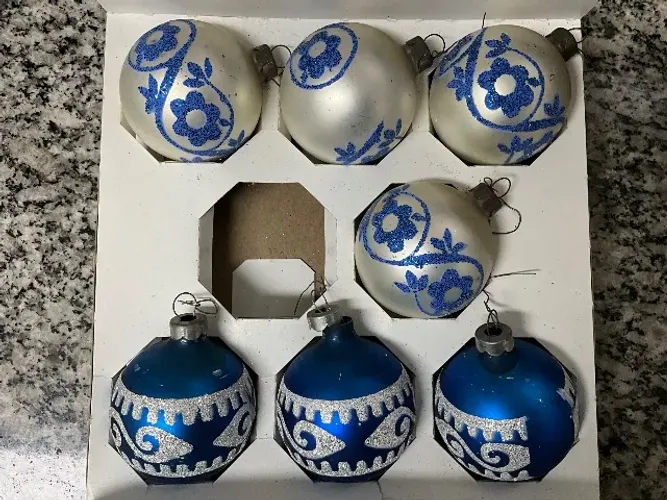 Bolas de vidro de enfeite de árvore de Natal