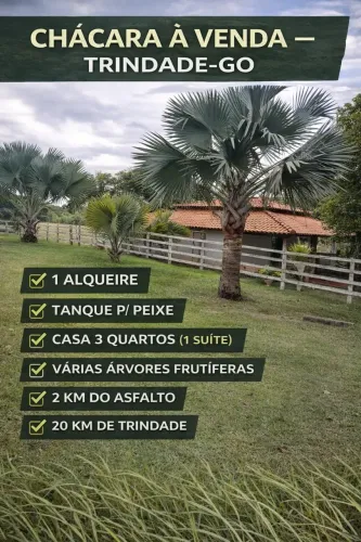 Chácara a venda,1 alqueire Trindade