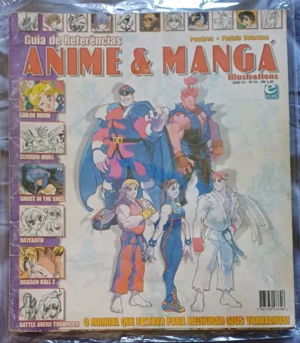 Revista Guia de Referências Anime e Mangá N01 - Street Fighter, DBZ, Sailor Moon