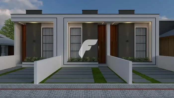 Casa com 2 dormitórios sendo 1 suíte e 1 vaga de garagem em Sombrio/SC