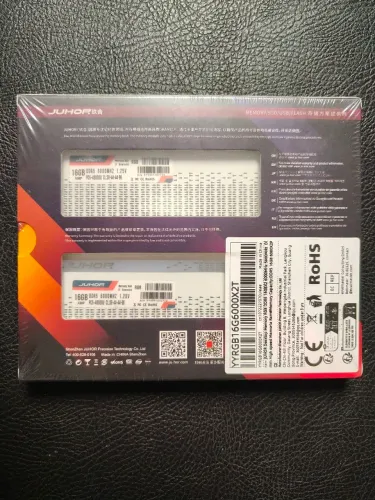 Memórias RAM DDR5 Juhor Gamer 32GB (2x16GB) 6000MHZ CL38 ARGB - NOVAS E LACRADAS