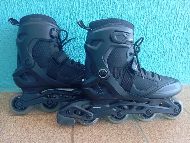 Patins Roller Ajustável Preto