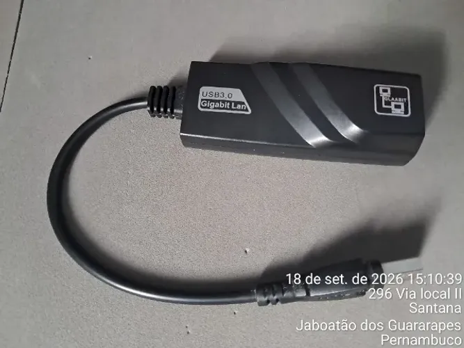 Adaptador de Rede USB 3.0 para RJ45 10/100 Mbps (Fast Ethernet)