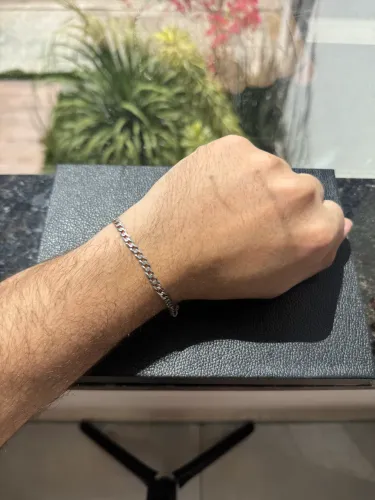 Pulseira masculina grumet prata 925