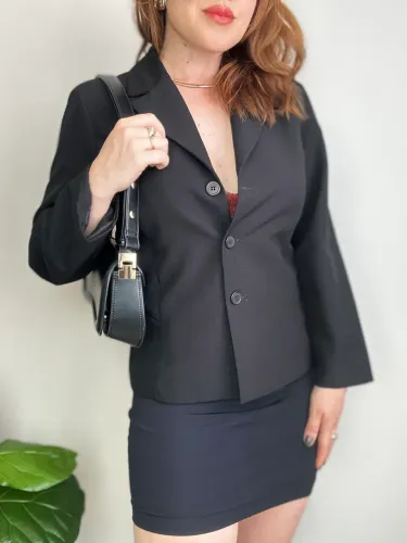Blazer Preto M Alfaiataria Feminina