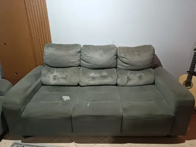 Sofá retrátil e reclinável 5 lugares