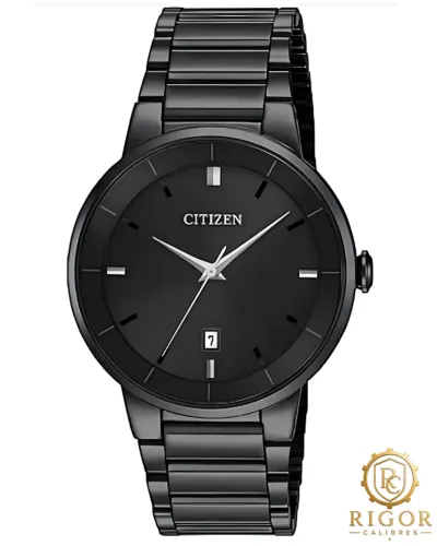 Citizen BI5017-50E All Black: Quartzo, Caixa 39mm, Aço Ionizado, Data e 50m Resistência