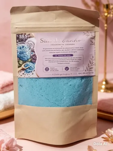 Esfoliante a seco e sais de banho