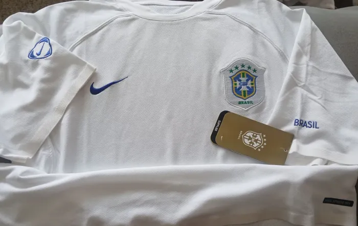Camisa Treino Brasil Nike Copa 2006 Alemanha Branca Nova Tam. G Frete Gratis