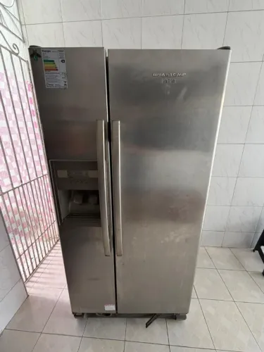 GELADEIRA BRASTEMP SIDE BY SIDE INOX 220V - 540L - COM DEFEITO NO FREEZER