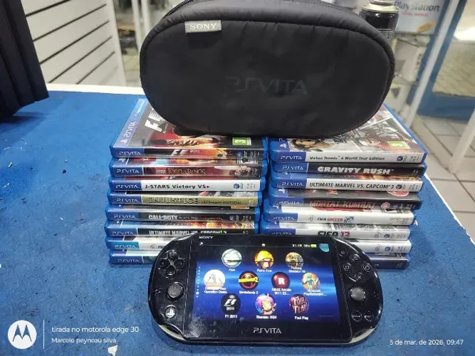Playstation Vita Slim destravado com 50 jogos /Aceito trocas / Loja JCGames