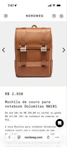 Mochila Nordweg Dolomitas