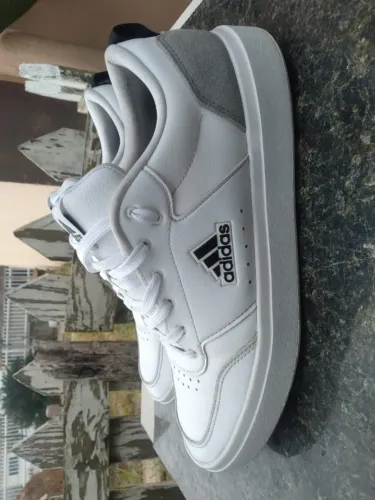 Tênis Adidas Branco Couro/Camurça
