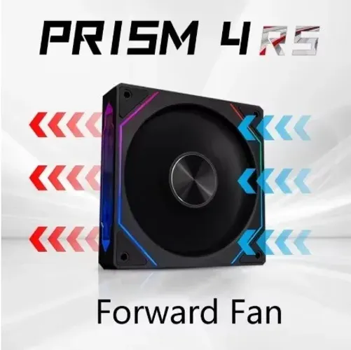 Kit 5 Fans Cooler Prism 4 RS Preto ARGB PWM. LEia