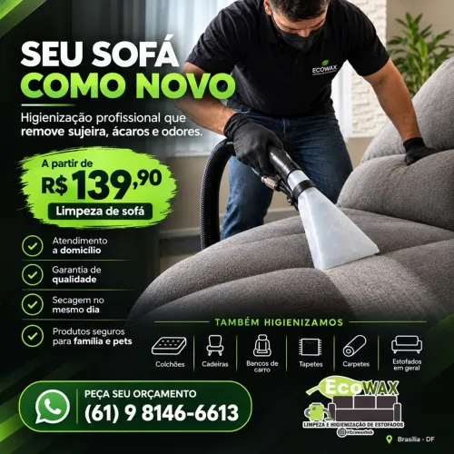 Higienização de Sofá 