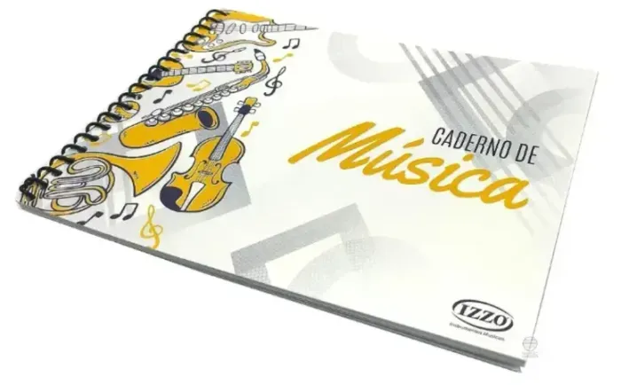Izzo Caderno de musica Pautado De Música Partitura 100 folhas