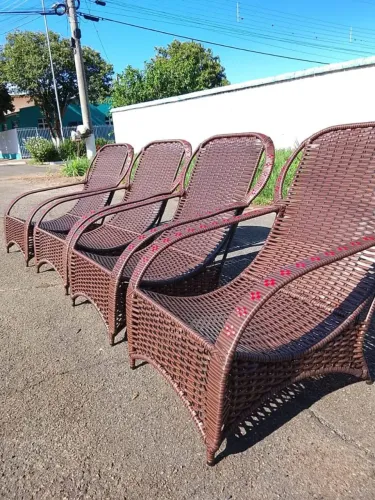 Jogo de 4 Poltronas jardim baixa