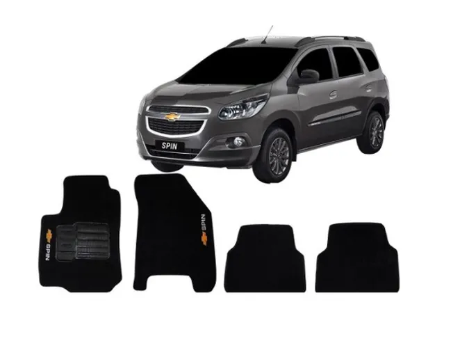 Jogo Tapete Automotivo Chevrolet Spin 4pçs Preto dfdfd